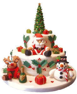 a festive christmas cake